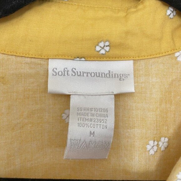 Soft Surroundings Yellow Floral Top - Picture 3 of 8